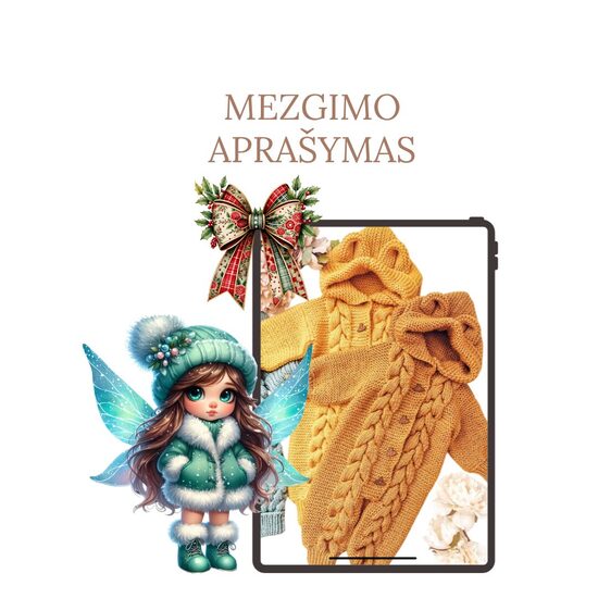 Vaikiško kombinezono mezgimo aprašymas (Anglų kalba)